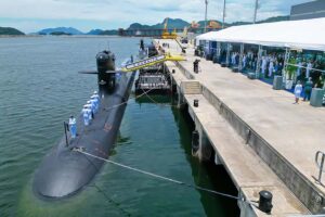 Submarino brasileiro Humaitá, sendo apresentado - Foto: Marinha do Brasil / Divulgação