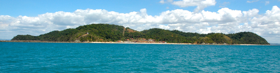 Informações úteis: Central de escunas -Vista panorâmica da Ilha dos Frades