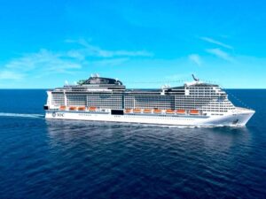 Livros - Central de Escunas - Navios de cruzeiros: Navio Msc Grandiosa navegando - Crédito: Divulgação MSC
